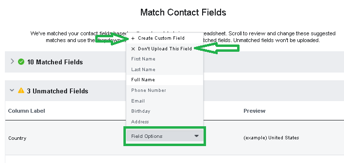 Facebook Page Marketing (MATCHED FIELDS)